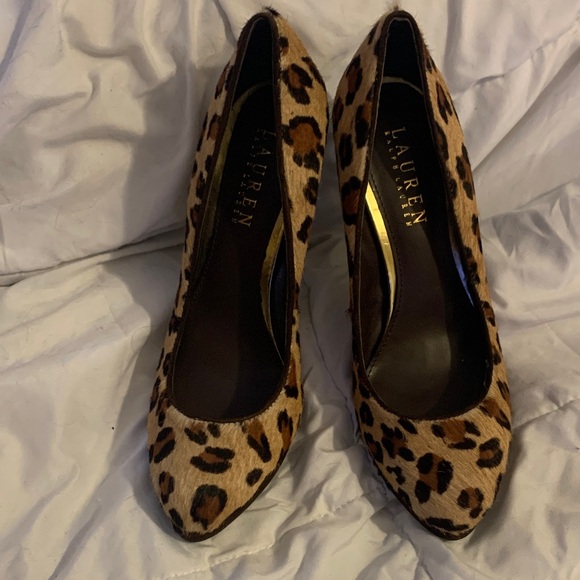 Ralph Lauren Leopard Print Women's Heels 6.5